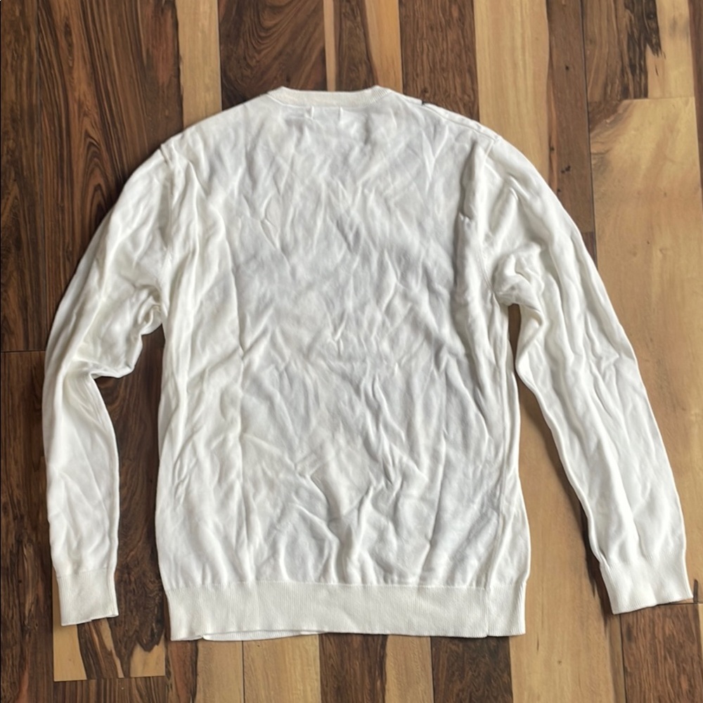 Old Navy Men's Argyle Sweater - Cream and Black - Picture 5 of 5